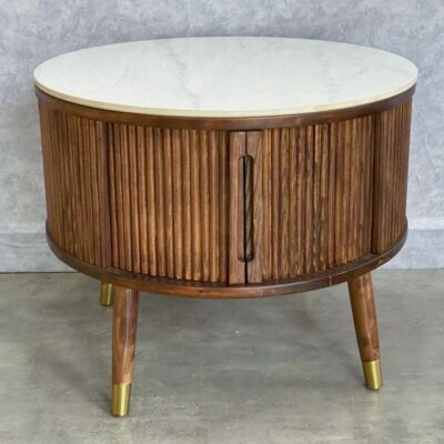 Bàn sofa tròn gỗ Ash cửa lùa mặt đá gỗ tần bì VN-TB509KS 18 ban sofa go tan bi cua lua mat da 1