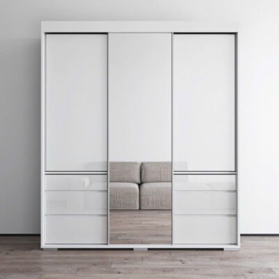 Tủ Quần Áo Gỗ Công Nghiệp MDF Cánh Lùa Màu Trắng Có Gương Sang Trọng TA-GS180 3 z7283503627103 28ba2334c1b51292ca5377eb18652138