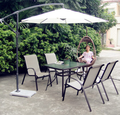 Ghế cafe lưng lưới khung sắt VN-310DP 13 ban ghe cafe san vuon1