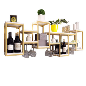 Kệ rượu treo tường gỗ cao su VNUS1031