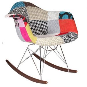 Alternative view of Ghế Eames thổ cẩm bập bênh – Ghế thư giãn VNTG006