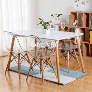 Alternative view of Bộ Bàn Ăn Eames 4 ghế nhựa trong suốt VNBA01