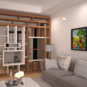 Kệ trang trí - Vách ngăn phòng khách VNPK1008