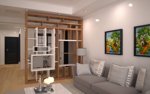 Kệ trang trí - Vách ngăn phòng khách VNPK1008