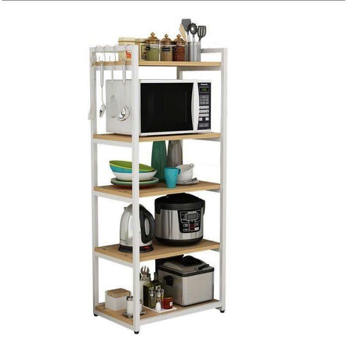 Kệ bếp 5 tầng, kệ đa năng khung sắt mặt gỗ VNB2027 3 Kệ bếp 5 tầng, kệ đa năng khung sắt mặt gỗ VNB2027