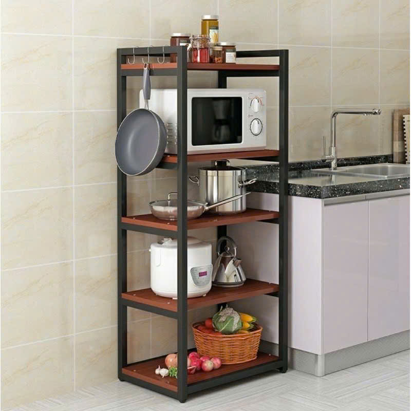 Kệ bếp 5 tầng, kệ đa năng khung sắt mặt gỗ VNB2027 4 Kệ bếp 5 tầng, kệ đa năng khung sắt mặt gỗ VNB2027 - Ảnh 2