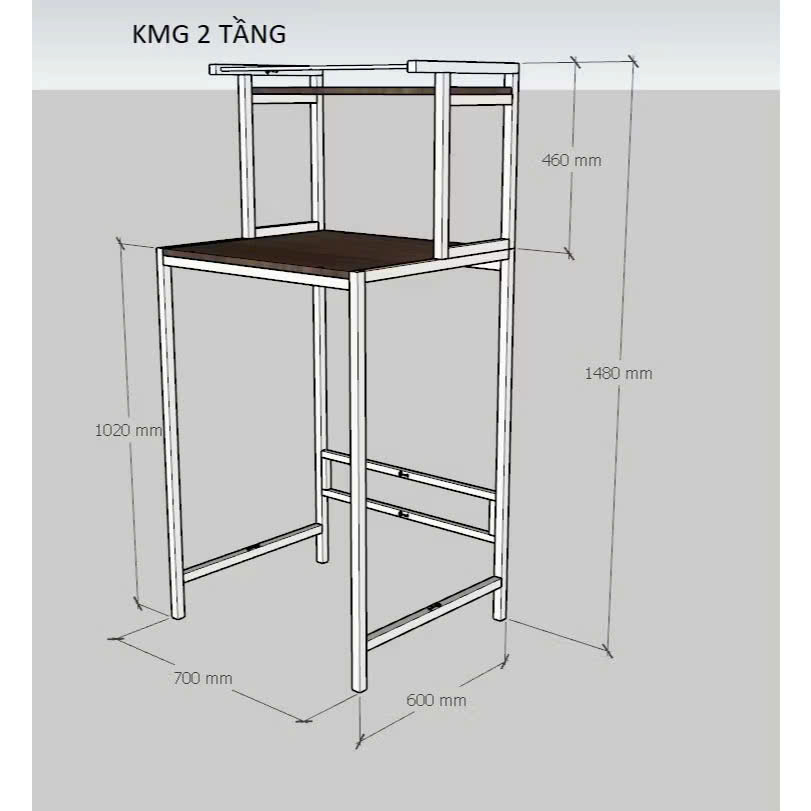 Kệ máy giặt cửa trước VN-MG14 5 Kệ máy giặt cửa trước VN-MG14 - Ảnh 3