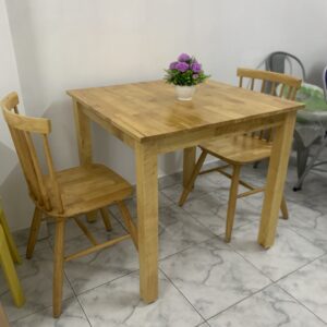 Alternative view of Bộ bàn ăn cabin mặt gỗ vuông nhỏ gọn- bàn ăn 2 ghế nhỏ gọn BA09