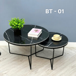 Bàn trà đôi mặt đá Ceramic cao cấp VN-AKBT01