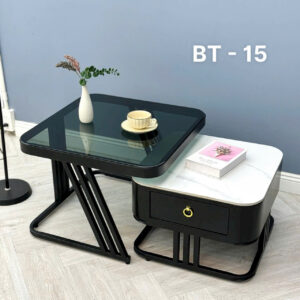 Bàn trà đôi mặt kính cao cấp VN-AKBT15