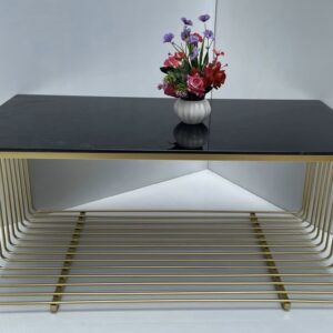 Alternative view of Bàn chữ nhật mặt kính cách điệu BCNK01