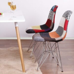 Alternative view of Ghế thổ cẩm không tay chân mạ PVA001DP