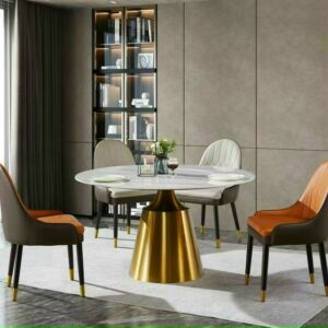 BÀN ĂN TRÒN XOAY MẶT ĐÁ PHIẾN CERAMIC CAO CẤP VN-BAT06