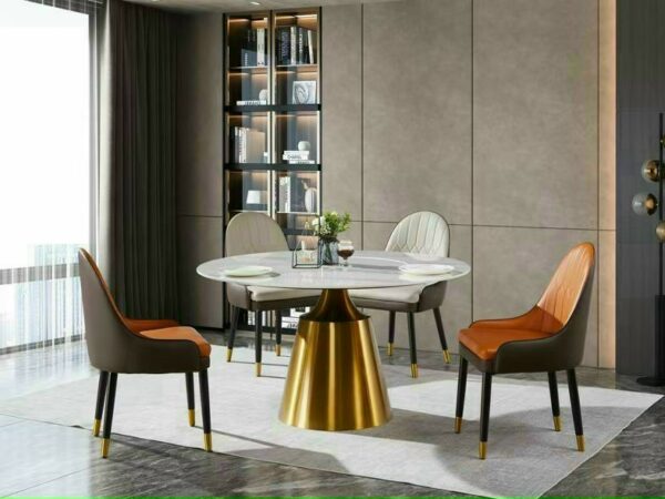 BÀN ĂN TRÒN XOAY MẶT ĐÁ PHIẾN CERAMIC CAO CẤP VN-BAT06