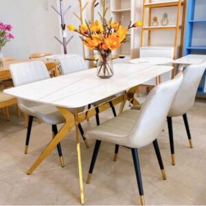 BÀN ĂN CHÂN V MẠ VÀNG