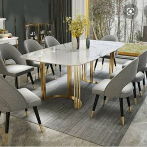 Bàn Ăn Chân Inox Mạ Vàng