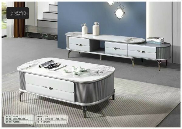Bàn trà mặt đá ceramic nhập khẩu BT2713