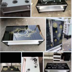 Alternative view of Bàn sofa chữ nhật mặt kính VNB009A