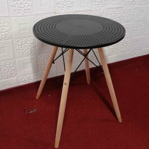 Alternative view of Bàn cafe chân gỗ mặt nhựa đúc lỗ PVB01B