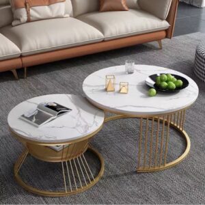 Bàn Trà Đôi Mặt Đá BTĐ008