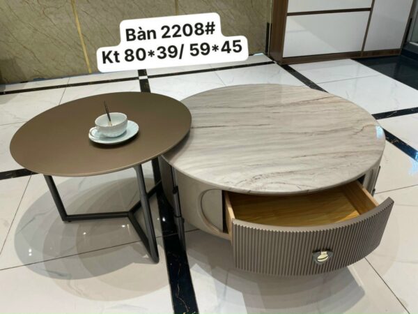 Bàn trà đôi đá tự nhiên VN-K2208