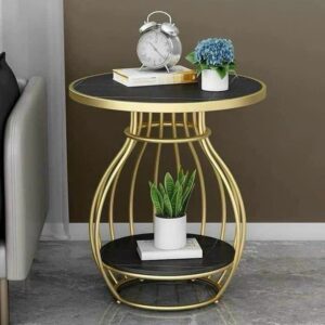 Bàn góc sofa lục bình xinh xắn – bàn tab trang trí 2 tầng BTT07