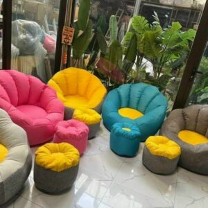 Alternative view of Ghế lười hạt xốp cúc hoạ mi (tặng đôn gác chân) VN-HM001