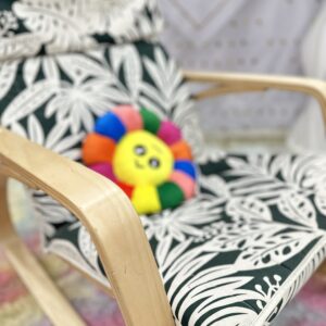 Alternative view of Ghế bập bênh thư giãn kèm đôn VNTG002A (Poang hoa)