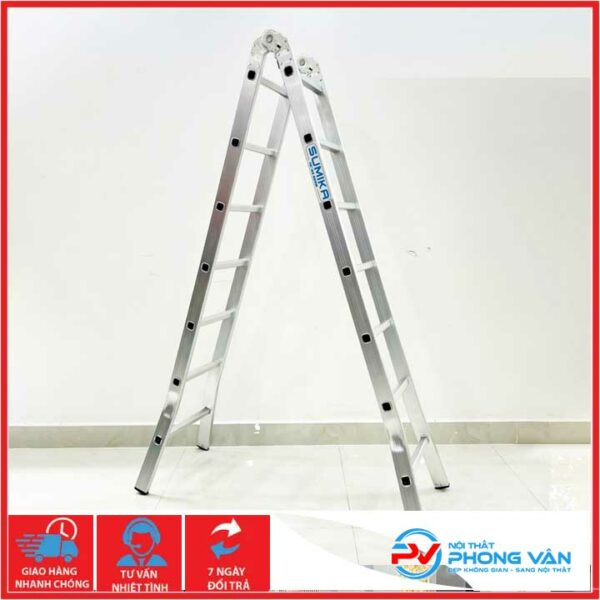 Thang nhôm gấp chữ A SUMIKA SK207, chữ A cao 2.0m