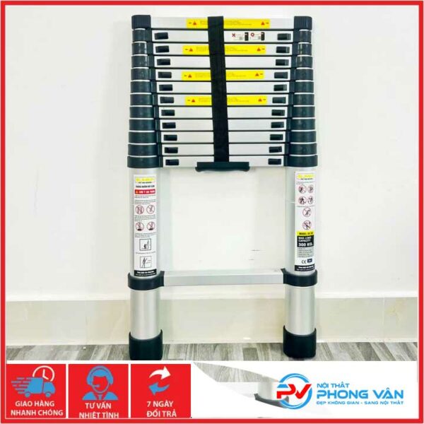 Thang rút nhôm Sumika SK380 (Màu đen - 3.8m)