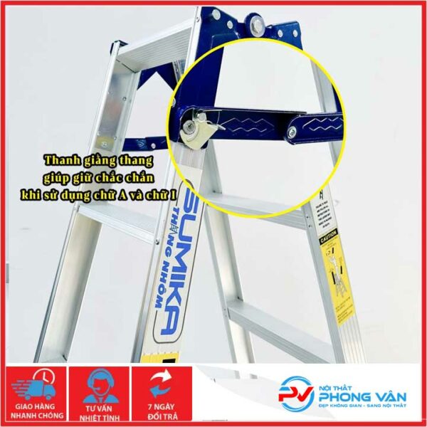 Thang nhôm xếp chữ A Sumika SKD504 (1.2M+1.2M)