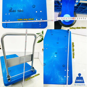 Alternative view of Xe đẩy hàng sàn nhựa SUMIKA T600 (tải trọng 600kg)