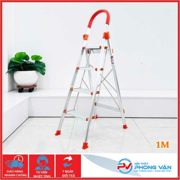 Thang nhôm ghế cao cấp 4 bậc VinaSK304