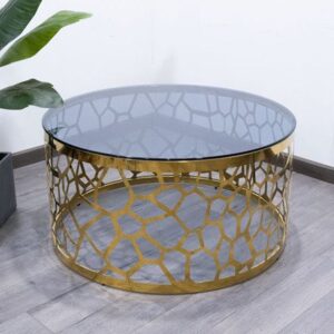 Bàn trà mặt kính decor cao cấp VN-BTK003