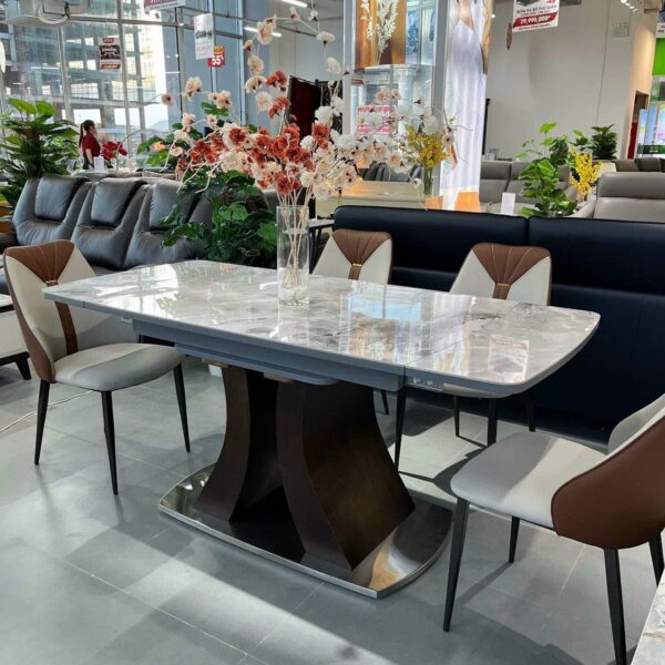 Bộ Bàn Ăn Thông Minh Rút Gọn Mặt Đá Cao Cấp VN35