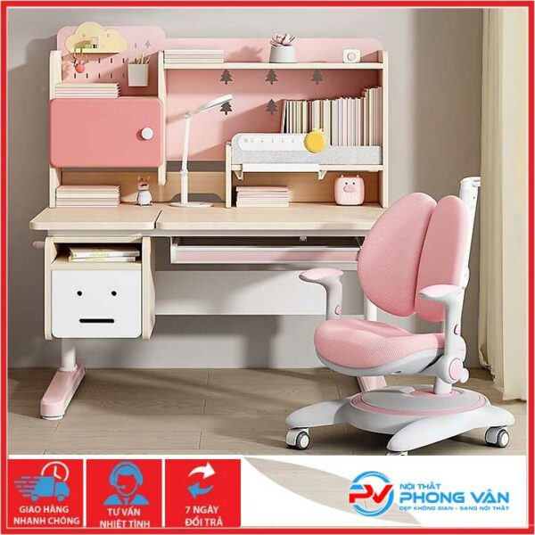 Bàn học sinh thông minh chống gù size 1m2 Vinakids PBS08 (gỗ tự nhiên)