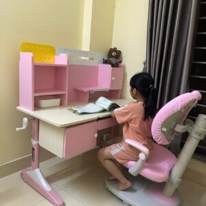 Alternative view of Bộ bàn ghế học sinh thông minh chống gù AngelKids PVS05-CO2 size 1m2 gỗ tự nhiên