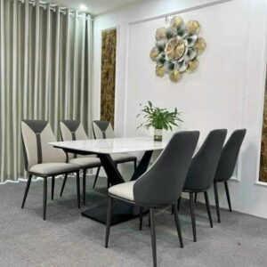 Alternative view of BỘ BÀN ĂN 6 GHẾ MẶT ĐÁ CERAMIC CAO CẤP VN012