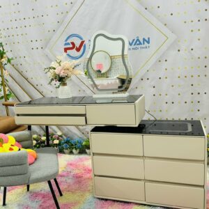 Alternative view of BÀN TRANG ĐIỂM NHẬP KHẨU CAO CẤP CÓ LOA, SẠC , ĐÈN CẢM ỨNG VN-BTD02