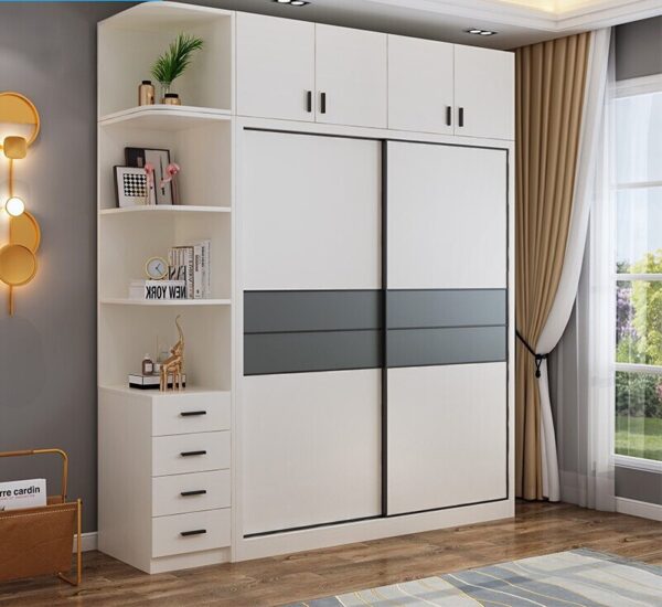 Tủ quần áo kèm kệ trang trí VN-TQA120