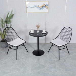 BỘ BÀN GHẾ CAFE KHUNG SẮT NGOÀI TRỜI , BÀN GHẾ BAN CÔNG VN-BC007