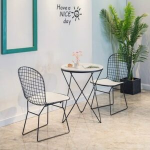 BỘ BÀN GHẾ CAFE KHUNG SẮT NGOÀI TRỜI , BÀN GHẾ BAN CÔNG VN-BC006