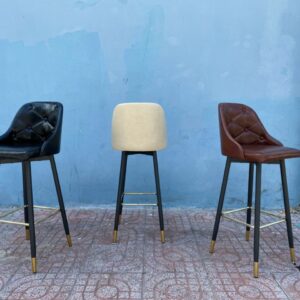 Alternative view of Ghế quầy bar cao chân cố định nệm xoay 360 độ NP606