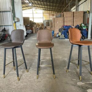 Ghế quầy bar cao chân cố định nệm xoay 360 độ NP828