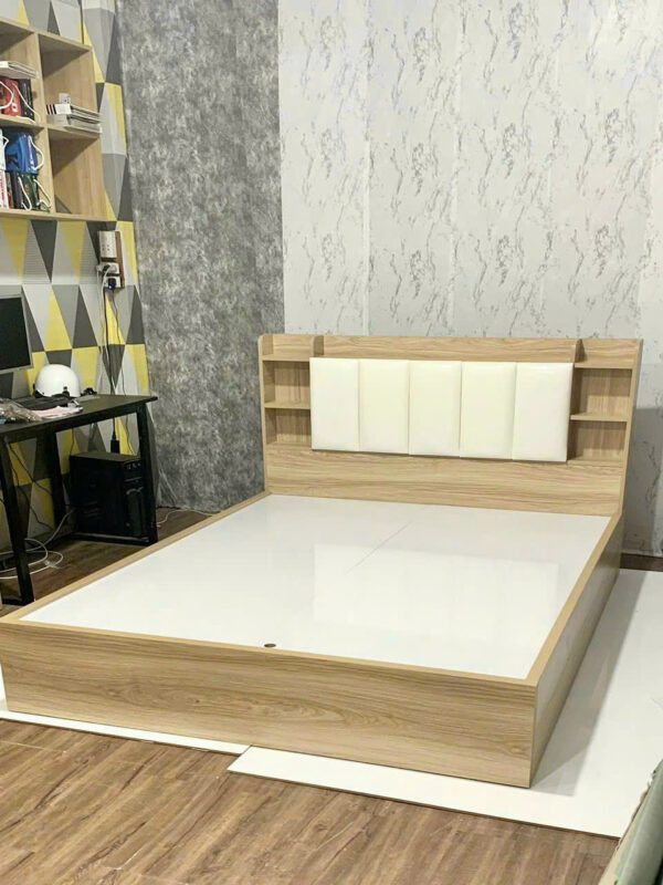 Giường ngủ gỗ công nghiệp có kệ VN-GN164