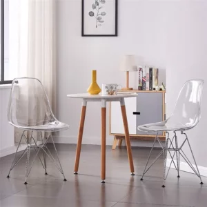 Alternative view of Ghế nhựa trong suốt chân mạ