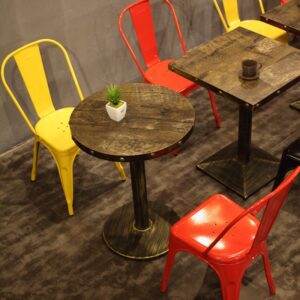 Alternative view of Ghế cafe tolix thấp có tựa lưng PV-S1518