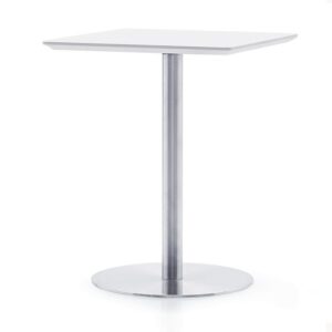 Bàn vuông mặt MDF chân trụ inox PV-DPB25