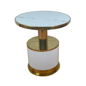 Bàn tròn khung inox mạ vàng PV-DPBD1