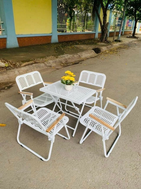 Bàn ghế ngoài trời sắt sơn nhiều màu (bộ 2 ghế0